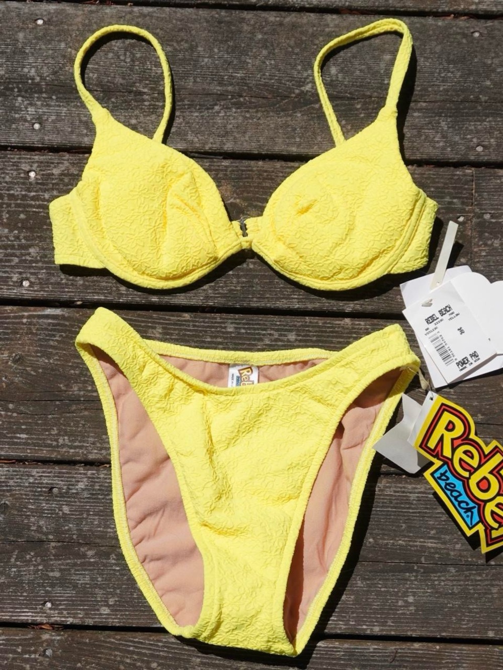 Vintage 90s Yellow Bikini Set